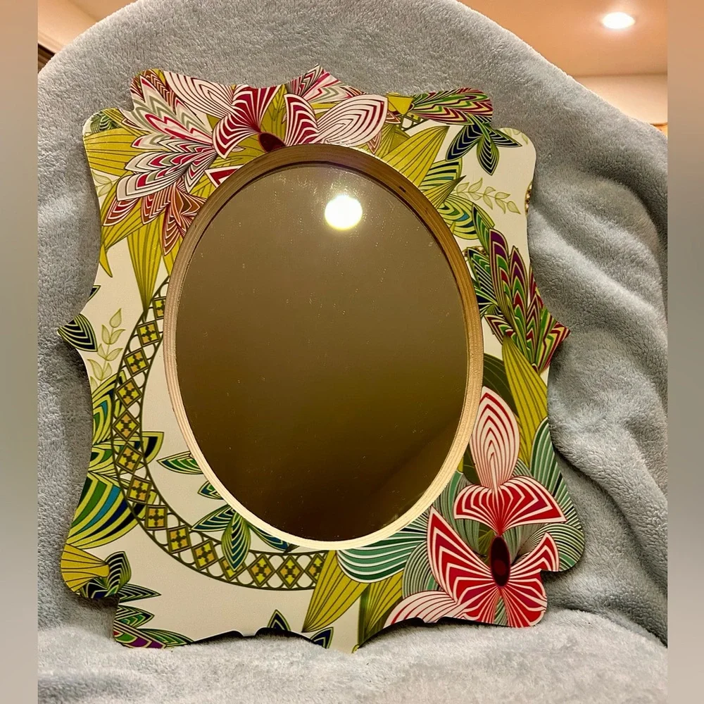 Deny Designs Floral Tropical Bohemian Wall Mirror Excellent Like New Condition